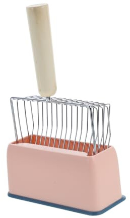 GALPADA Metall Katzenstreuschaufel mit Ergonomischem Rutschfestem Griff Langlebige Schwere Bauweise Breiter Löffel für Effiziente von Katzenstreu und Holzpellets Komfortabel und Robust