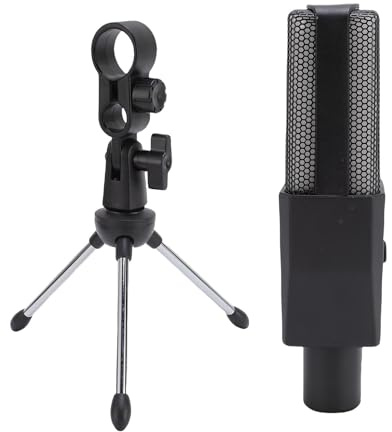 Topiky Gaming Microphone with RGB Light and Tripod Stand, Ynamic Microphone for Podcast Recording, PC Computer Gaming Streaming Mic, Cardioid Mic for Streaming, Podcast, YouTube