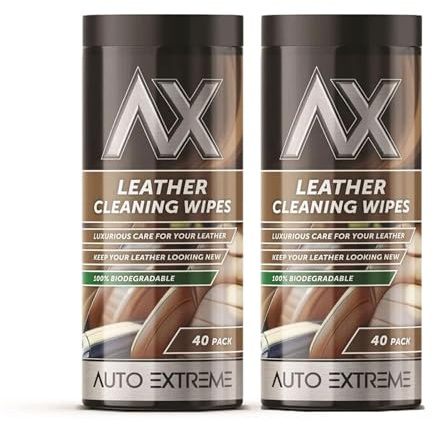 YSAMAX Leather Cleaning Wipes, Long-Lasting Protection, Quick Cleaning, Restores Shine, Cleans & Conditions, Luxurious Leather Care for Car Seats, Interiors & Sofas (2 pcs)