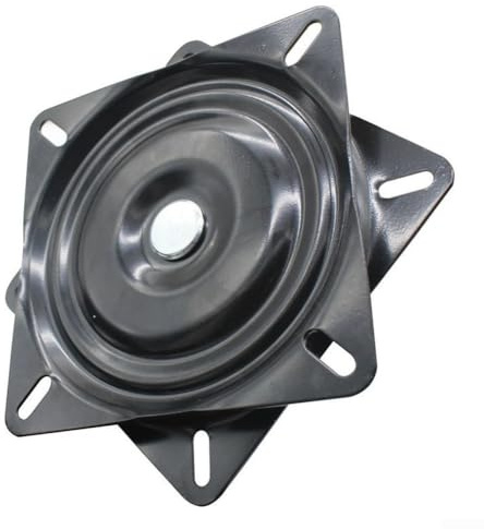 GLFLOW Vollkugelgelagerter Drehteller, drehbarer Stahl-Drehteller mit 360-Grad-Drehscheibe für Stühle und Sofas, 15,2 cm, Schwarz