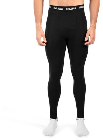 SMILODOX Kompressionshose Herren Xion, Funktionale Baselayer Tights mit Elastischem Bund, Trainingshose atmungsaktiv 3D Rubber Print und Idealer Passform für Training, Sport, Alltag und Freizeit