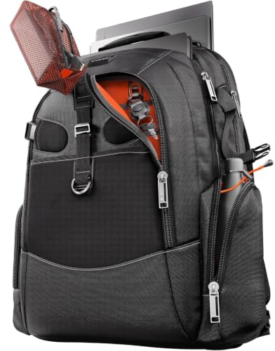 Everki Business 120 2 Laptop-Rucksack mit Regenschutz, 40L Fassungsvermögen, großes Fach für Laptops bis zu 18,4 Zoll, gepolsterte Tasche, strapazierfähiges Design mit mehreren Taschen – EKP120P-ECO
