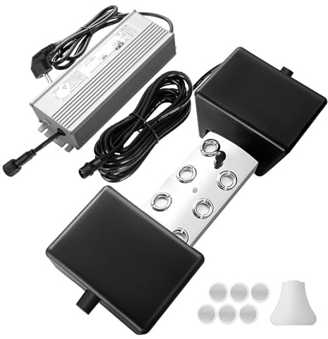 Trintion Ultraschall Nebelmacher Nebler Luftbefeuchter 5000mL/H, 6 Köpfe Hohe Nebelausgabe Halloween Mister Fogger für Teich, Gewächshaus, Luftbefeuchtung, Dekoration (mit Ersatzmembranen) (6 Head)