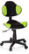 hjh OFFICE 634130 Kinder Schreibtischstuhl KIDDY GTI-2 Stoff Schwarz/Grün ergonomischer Jugenddrehstuhl, höhenverstellbar