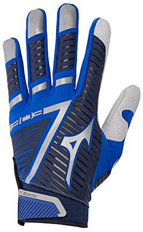 Mizuno B-303 Adult Baseball Batting Glove, Navy-Royal, Small