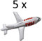 LG-Imports 5 x Aufblas-Flugzeug ca. 64 cm aufblasbar