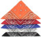Karl Loven Lot de bandana 100% Coton paisley foulard fichu bandanas Camaïeu Bleu Blanc Rouge
