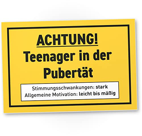 DankeDir! Teenie Pubertät - Schild 30x20 cm - Jugendzimmer Teenager Spruch Jungen & Mädchen Zimmer Türschild Geschenkidee - Zimmer Deko Jugendliche Geschenk Idee Tür Dekoration Geburtstag