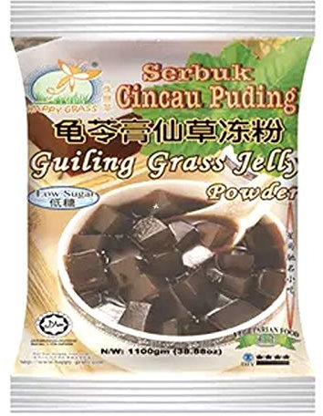 Happy Grass Serbuk Gincau Pudding (Guiling Grass Jelly Powder) Low Sugar 110g