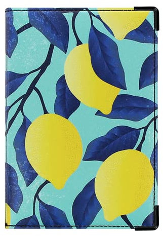 Color Pop Porte-papiers Voiture Collection Provence - France - PVC – PAPIERS Francais - Etui Carte Grise - Permis de Conduire - 15,4 x 10,3 cm (Imprimé Citrons)