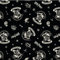Harry Potter Stoff – VISF54 Harry Potter Hogwarts-Wappen auf Schwarz – Meterware vorgeschnitten – 100% Baumwolle Bastelstoff Material ideal zum Basteln, Quilten, Nähen