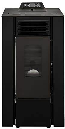 STUFE A PELLET ITALIA Qubo 9 KW - Stufa ad Aria Ventilata Efficienza 91% Scalda 80m² Autonomia 21H Programmabile Design Compatto 5 Velocità e Potenze Garanzia 24 Mesi Nero