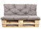 Palettenkissen Outdoor - Palettenkissen Set - Palettenkissen Set Indoor (Sitzkissen 120x80 +Rückenlehne 120x40, Grau)