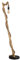 etc-shop Stehlampe Wohnzimmer Stehlampe schwarz Holz Holzleuchte Hanfseil, Holzoptik Landhausstil, Metall braun, 1x E27 Fassung, LxBxH 42,5x30x150cm