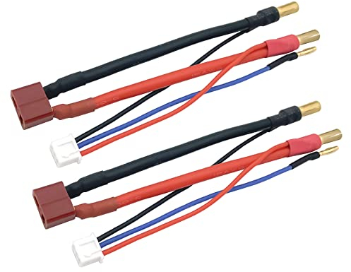2Packs 5mm Bullet Banana auf Female Deans T-Plug LiPo Akku Kabel & JST-XH Balance für 2S 7.4V LiPo Akkus