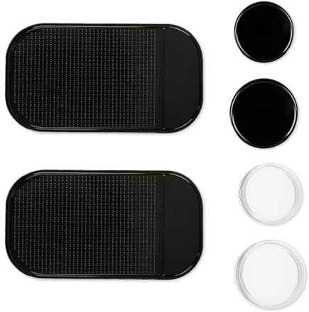 6 Stück Auto Armaturenbrett Anti Rutsch Matten, Selbstklebende Auto Armaturenbrett Pad, waschbare Silikon Gel Auto Innenmatte zum Halten von Handy Schlüssel Sonnenbrille Münzen