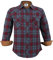 Coevals Club Herren Holzfällerhemd Flanellhemd Langarm Kariertes Druckknöpfe Baumwolle mit Tasche Normale Passform Freizeithemd (Merlot Grau #8 XL)