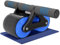 LAPONO Bauchtrainer Automatisches Rebound Abdominal Wheel,Bauchmuskeltrainer Bauchroller Stabilen Ab Roller Doppelrädern mit Kniematte für Männer und Frauen Zuhause Bauchmuskeltraining (Blau)