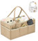 Esoes Diaper Caddy Organizer, Baby Diaper Caddy, Nursery Storage Basket Bin and Car for Diapers and Baby Wipes, Nappy Bags for Mom, Toys Storage for Child(Beige)