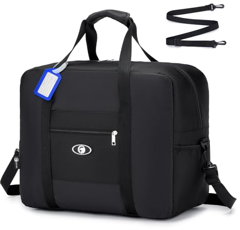 SPAHER Weekender Handgepäck 45x36x20 Reisetasche Faltbare Ultraleicht Sporttasche Easyjet Cabin Bag 45x36x20 Handgepäck Faltbar Reise-Gepäck Koffer Tasche Koffer Leichte Nylon Reisetasche