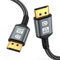 jojobnj Câble DisplayPort 2.1 16K, 0.5M Câble DP [16K@60Hz, 8K@120Hz, 4K@240Hz, 40Gbps] | Câble DP à DP Doré pour Moniteur Gaming, PC | Compatible HDR, HDCP, FreeSync, G-Sync, RTX 4090, 7900XTX