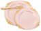 Lot de 25 assiettes à salade rondes en plastique blanc noir rose baroque 19 cm ou assiettes en plastique réutilisables avec feuille gaufrée et bord doré (or rose, 26 cm)