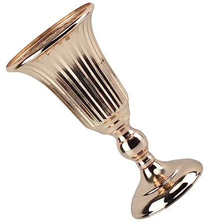 STOBAZA Hochzeitsdekovase Vasen Hochzeitsblumentopf Desktop-Ornament alte Vase Retro Styles hochzeitsdekoration Pflanzenvasenschmuck Retro Blumentopf aus Eisen Schmiedeeisen Golden
