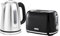 Geepas 1.7L Illuminating Electric Kettle & 2 Slice Bread Toaster Combo Set | 2200W Stainless Steel Cordless Jug Kettle | 1000W Toaster with 7 Browning Levels, Removable Crumb Tray & Cord Storage