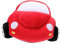 DECORNIJIA Kinderkissen Autokissen Kinderspielzeug Kinderkissen Autos Plüschauto Gefülltes Auto Puppenkissen Dekokissen Plüschspielzeug Auto Rot Pp Baumwolle