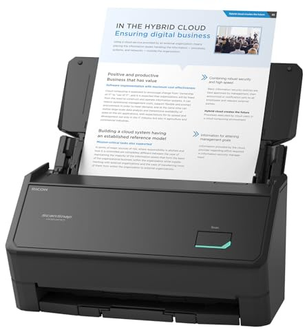 ScanSnap iX2400 High-Speed Simple One-Touch Button Color Document, Photo & Receipt Scanner with 100 Page Auto Document Feeder for Mac or PC, Black