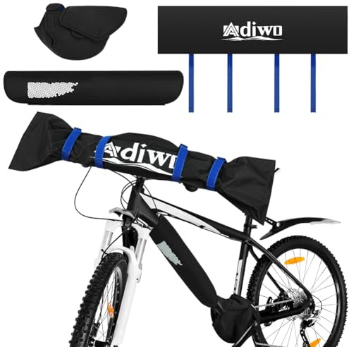 Adiwo E-Bike Transportschutz Set 3-teiligs für Motor, Akku und Lenker | Elektronik-Schutz, Schützt vor Regen, Spritzwasser & Schmutz für Bosch, Shimano, Yamaha E-bike, Schwarz und blau