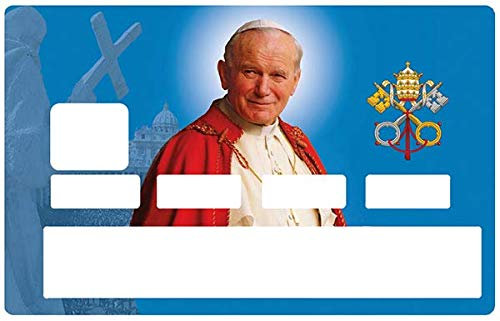 PAPST JOHANNES PAUL 2 - Kreditkarten Aufkleber – Passgenaue Aufkleber – Differenzieren und dekorieren Sie Ihre Bankkarte nach Ihren Wünschen !!