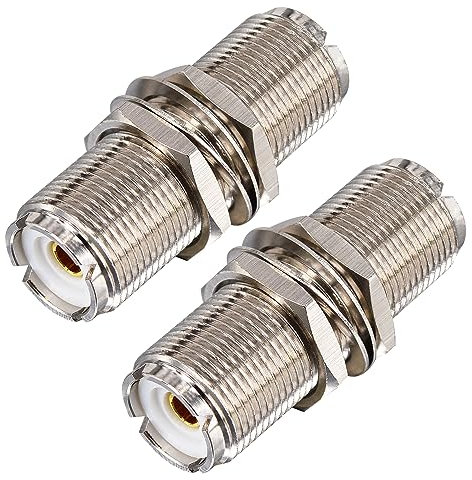 Kaunosta UHF SO239 Female to UHF SO239 Female Coaxial Adaptor Connector Coupler Joiner for CB Ham Radio Antenna Pack of 2