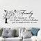 decalmile Wandtattoos Sprüche und Zitate Family Like Branches on a Tree Wandaufkleber Familie Baum Wandsticker Wohnzimmer Schlafzimmer Wanddeko