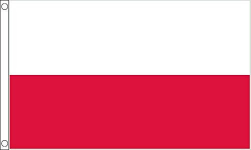 FlagSuperstore© Polen-Flagge, klein, 90 x 60 cm, 100 % Polyester, mit Ösen, Banner