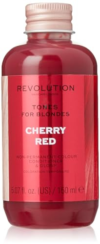 Revolution Beauty London Tonos para el cuidado del cabello para morenas, añade un toque de color, transforma y acondiciona el cabello, rojo cereza
