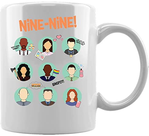 Gunmant Brooklyn 99 Characters Tasse en Céramique Blanche De Bureau Tasse Thé Café à La Maison Ceramic White Mug