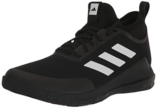 adidas Womens Crazyflight Indoor Sneakers Shoes - White, Black/White/Carbon, 5.5 UK