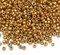 1100 Stück Glas Rocailles Perlen 4mm, 6/0, Ponyperlen Rund Mini Perle Seed Beads (Matt Gold)