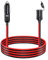 4 Meter Cable de Extensión del Encendedor de Cigarrillos de Coche 12V-24V 16AWG Cable Alargador Mechero Coche con Fusible de 15A, Encendedor de Cigarillo Enchufe Macho a Hembra Toma para Coche