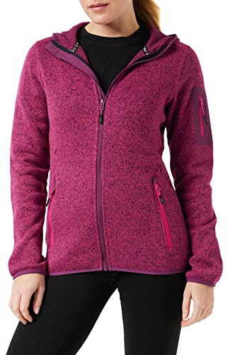CMP Damen Damen-knit-tech-jacke Mit Fester Kapuze Jacke, Rosa (Fuchsia/Amaranth), 42 EU