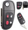 Porte-clés pour Jaguar de type S 2002 pour Jaguar X 2009 Clé 4 boutons pour Jaguar avec lame non coupée