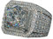 Vereiste Silberne Ringe für Männer, Bling Diamant Männer Ringe, große Boss-Ringe Größe 8/9/10/11/12