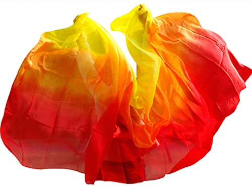 Wjnvfioo Seide Performance Tanz Einfarbig Licht Textur Schleier Schals Bauchtanz Schleier Frauen Schal Kostüme Zubehör 250Cmx114cm, A-p, 200X90CM