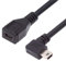 chenyang Cable de extensión mini USB, USB 2.0 mini USB de 5 pines macho a hembra de 90 grados en ángulo izquierdo, cable de extensión de transferencia de datos, adaptador de 1 pie para cámara de