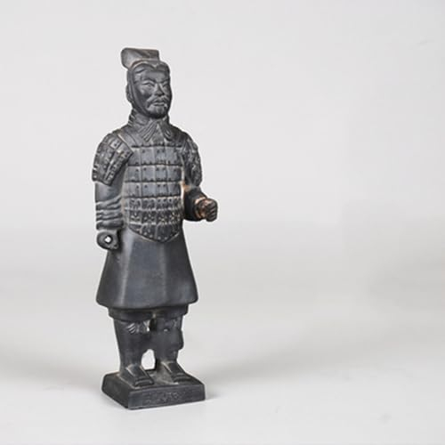 YUZDNM Desktop Kunststatue - Home Decoration Ornaments, Qin Terrakotta Krieger Und Pferde Statue Skulpturen, Ton Chinesische Soldaten Und Krieger Kunst Statue Modelle (Color : D, Size : H22cm)
