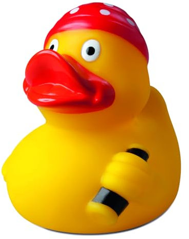 A - Pirat mit Kopftuch ? Quietscheente - Badeente - ca. 8 cm gross