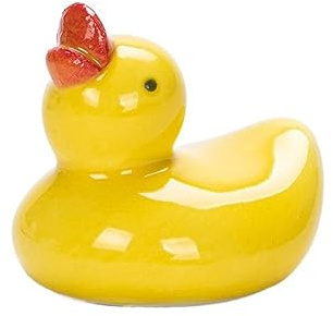 Japanese Chopstick Rest, Duck Spoon Fork Holder Rack Stand,Ceramic Chopstick Stand Ceramic Spoon Holder, Chopsticks Storage Rack(E,yellow)