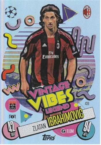 Zlatan Ibrahimovic Milan Vintage Vibes Legend Topps Fußball Sammelkarte 428
