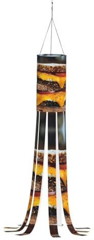 Windsack mit Windflagge, Käse, Sandwiches, Windsack für Weihnachten, Valentinstag, Party, Outdoor, Hof, Terrasse, Rasen, Heimdekoration